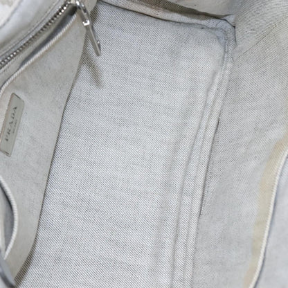 Prada Canapa, Grey, Denim - Jeans, handbag