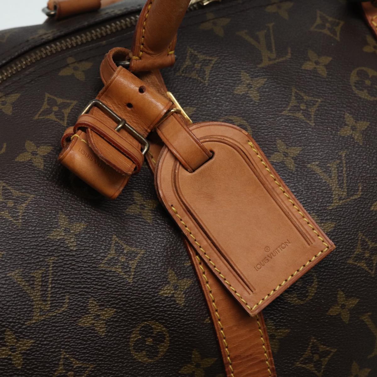 Louis Vuitton Keepall 60, Brown, Canvas, travel