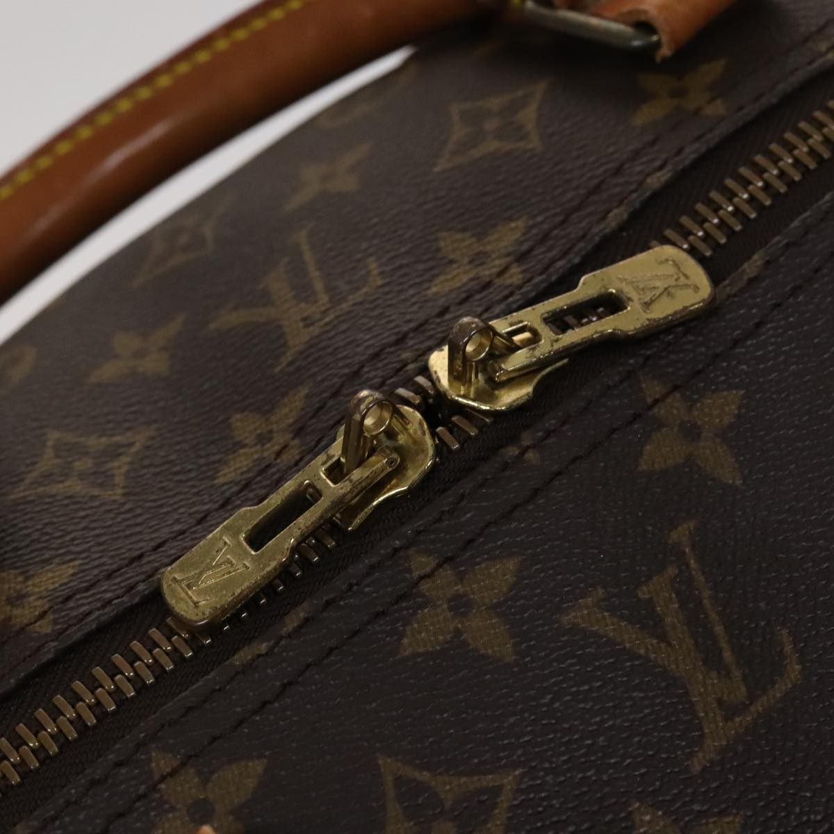 Louis Vuitton Keepall 60, Brown, Canvas, travel