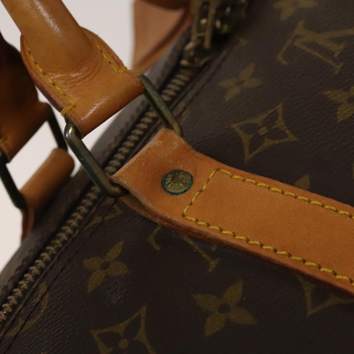 Louis Vuitton Keepall 55, Brown, Canvas, travel