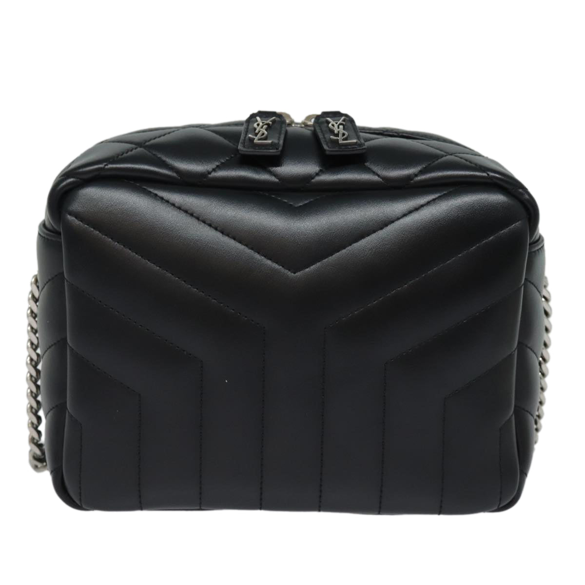 Saint Laurent Loulou, Black, Leather, shoulder