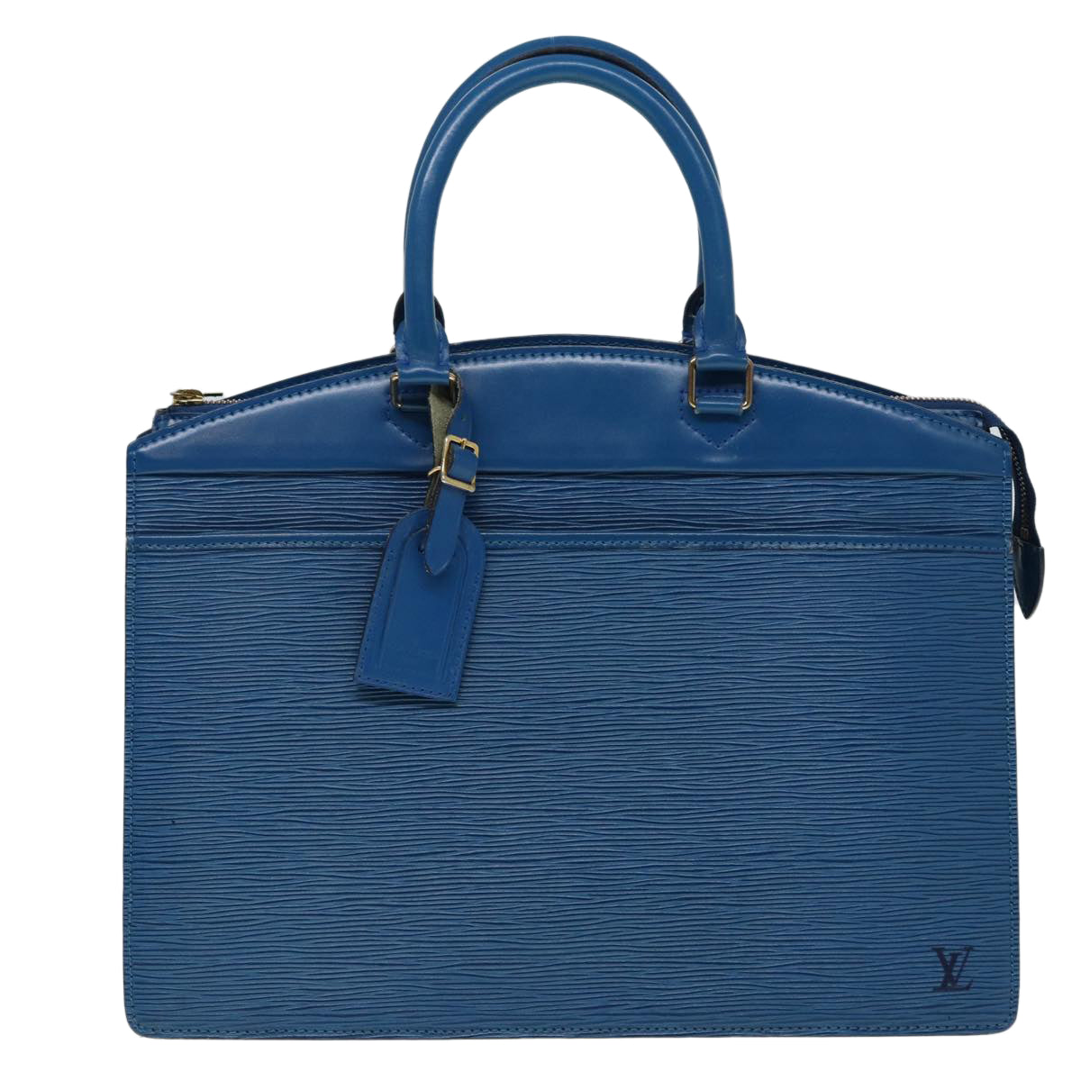 Louis Vuitton Riviera, Blue, Leather, handbag