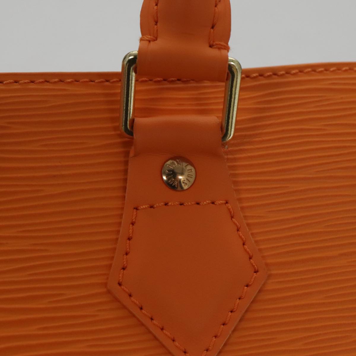 Louis Vuitton Sac Plat, Orange, Leather, tote