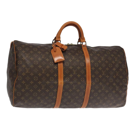 Louis Vuitton Keepall 60, Brown, Canvas, travel