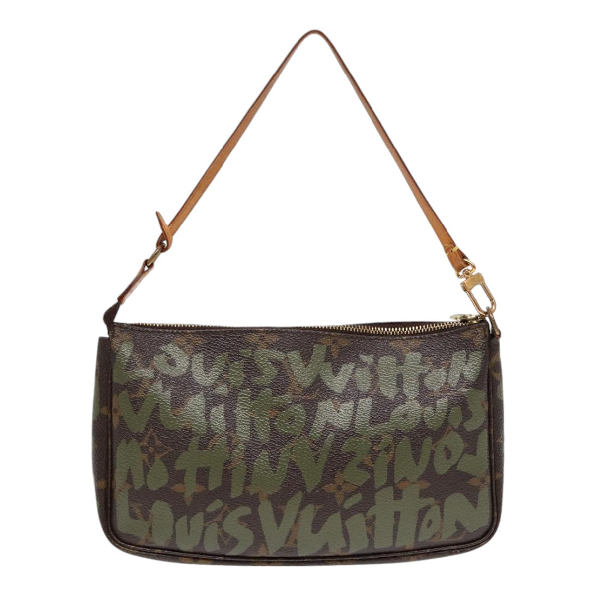 Louis Vuitton Pochette Accessoire, Brown, Canvas, clutch