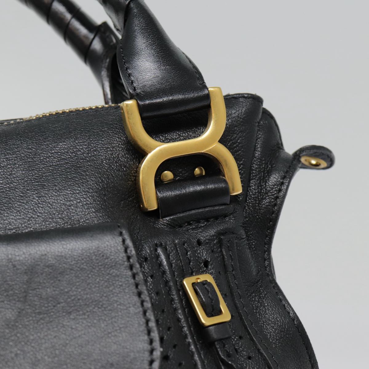 Chloé Marcie, Black, Leather, handbag