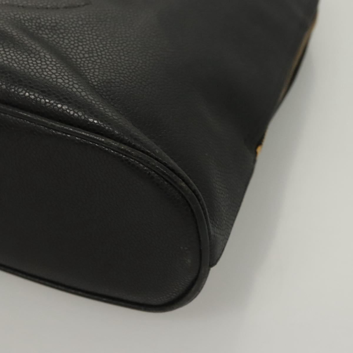 Chanel Coco Mark, Black, Leather, tote