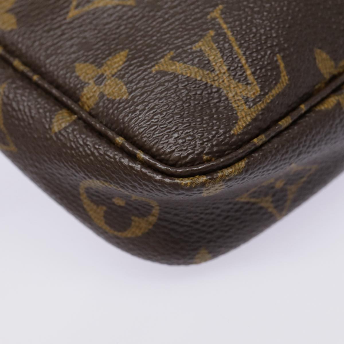 Louis Vuitton Pochette Accessoire, Brown, Canvas, clutch