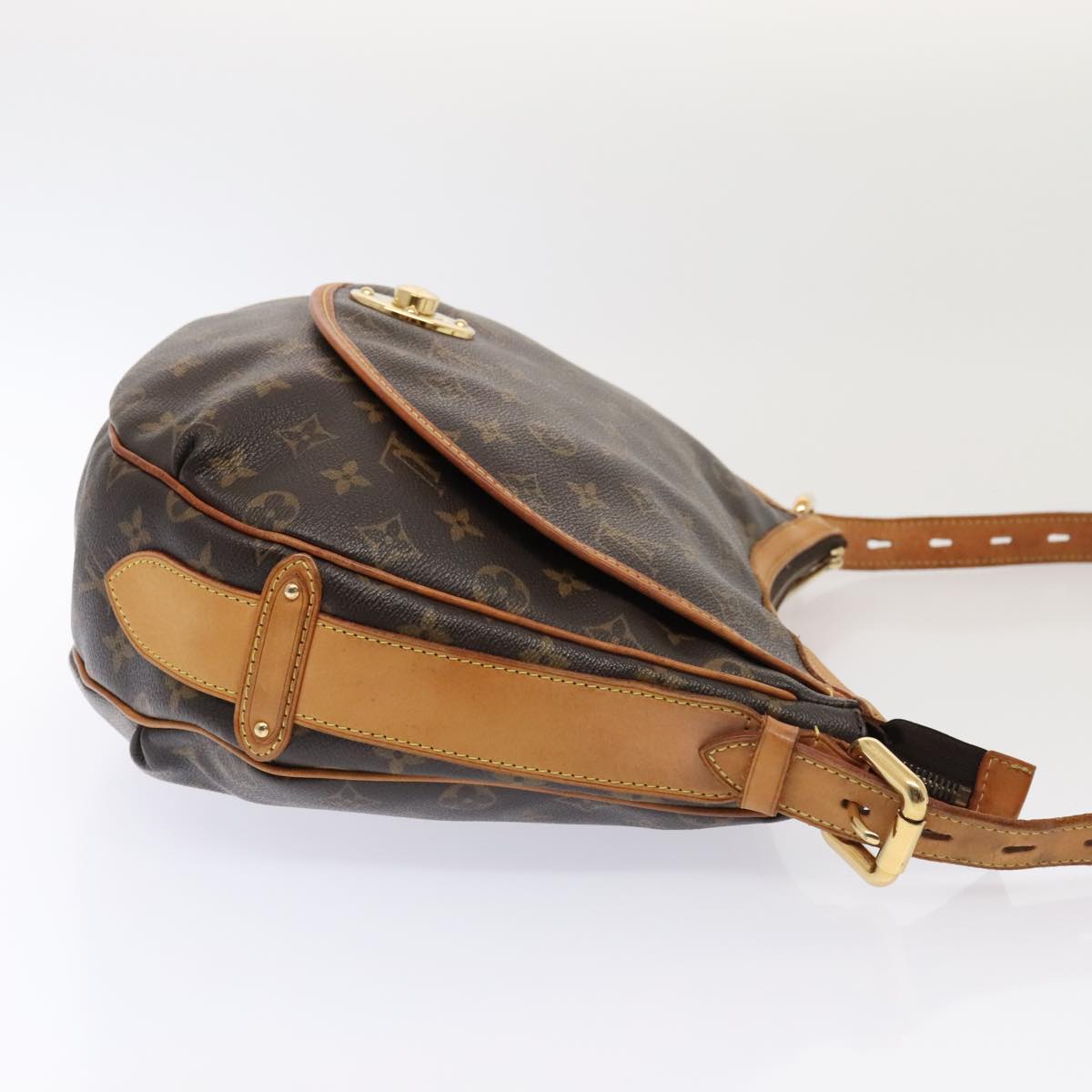 Louis Vuitton Tulum, Brown, Canvas, shoulder