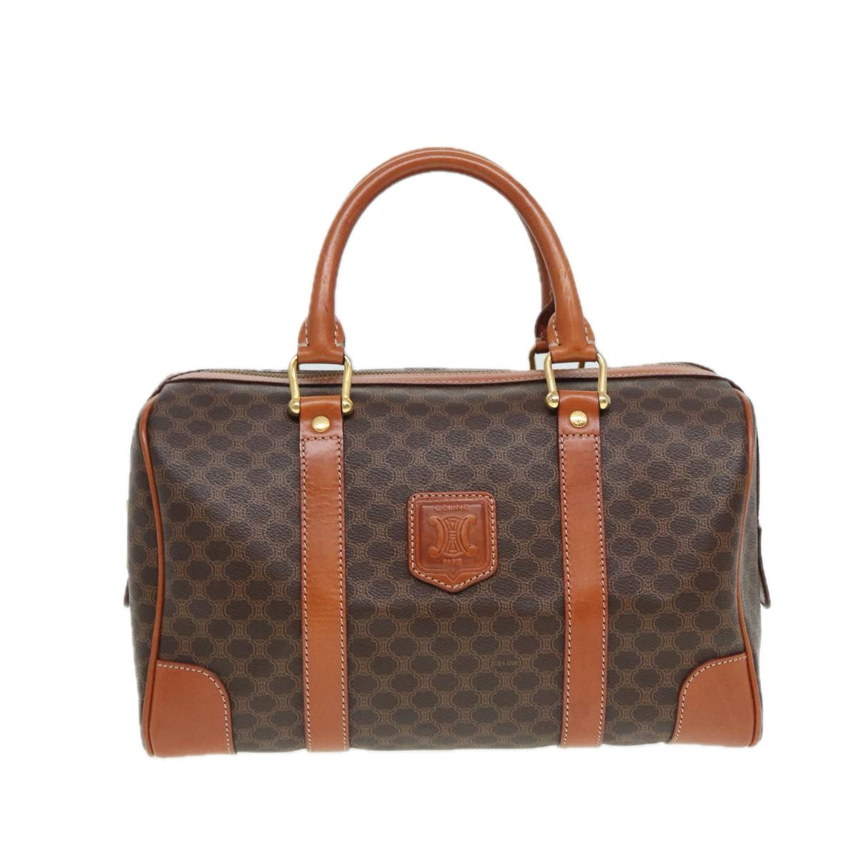 Céline Macadam, Brown, Canvas, handbag