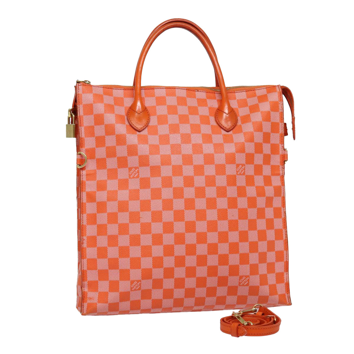 Louis Vuitton Pimont Mobile, Orange, Canvas, handbag