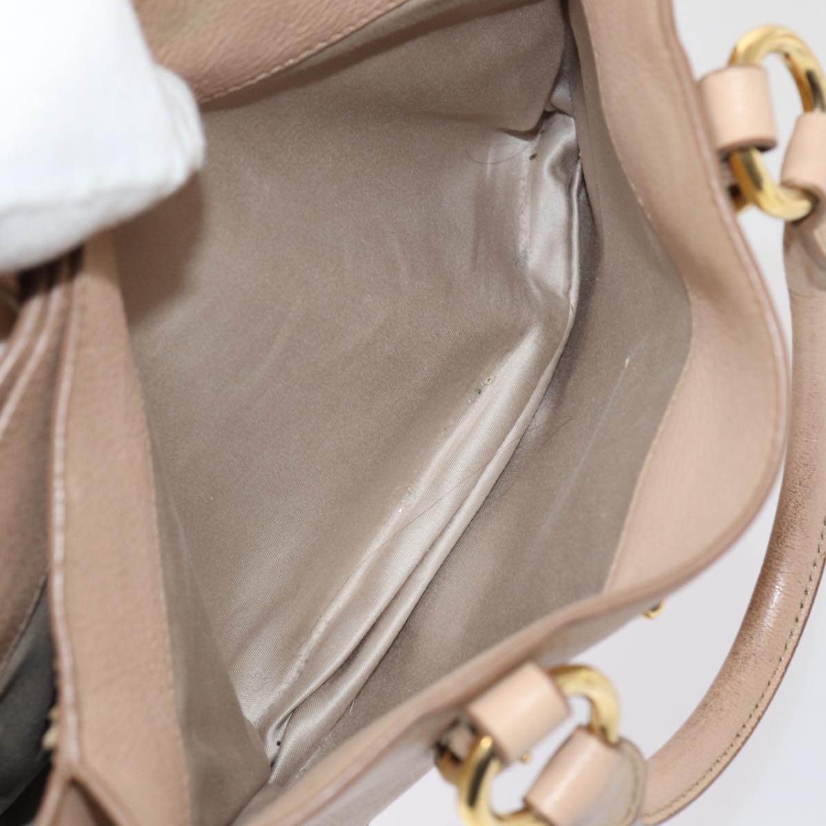 Miu Miu Madras, Beige, Leather, handbag