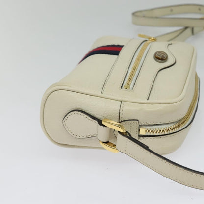 Gucci Ophidia, White, Leather, shoulder
