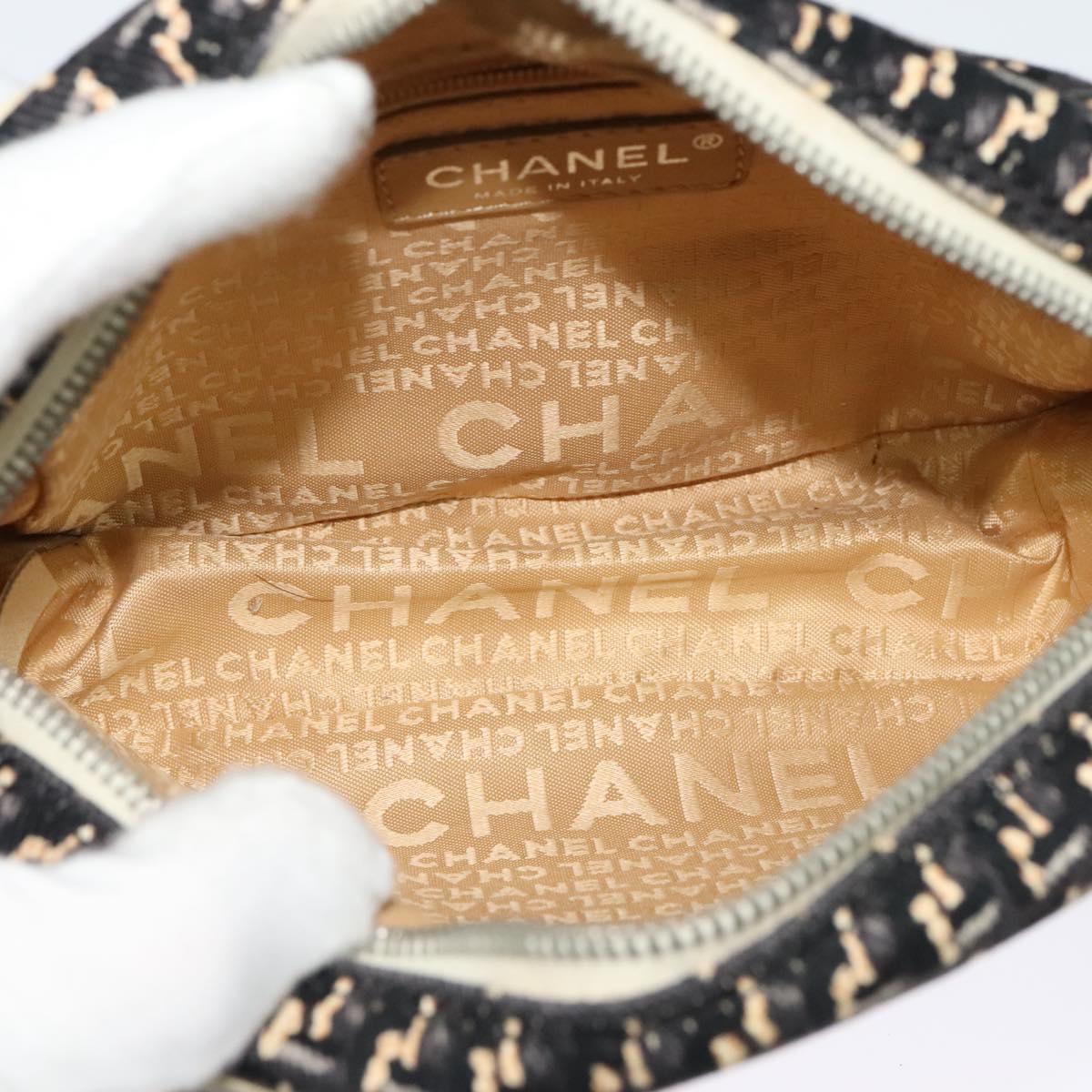 Chanel Clover, Black, Canvas, shoulder