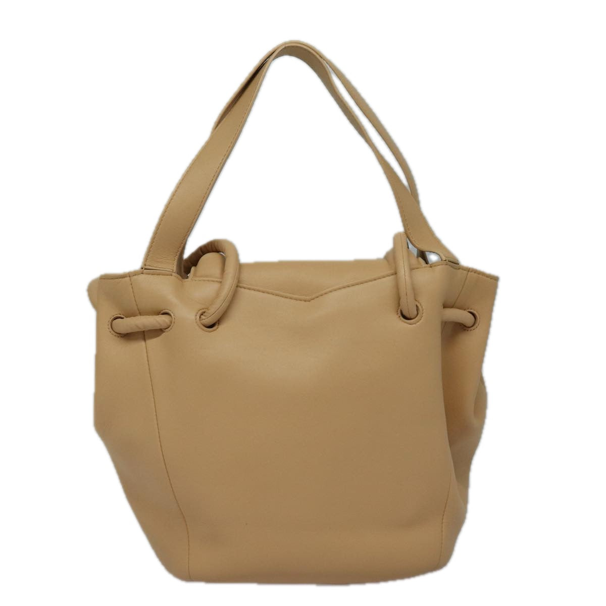 Bottega Veneta Beak, Beige, Leather, handbag