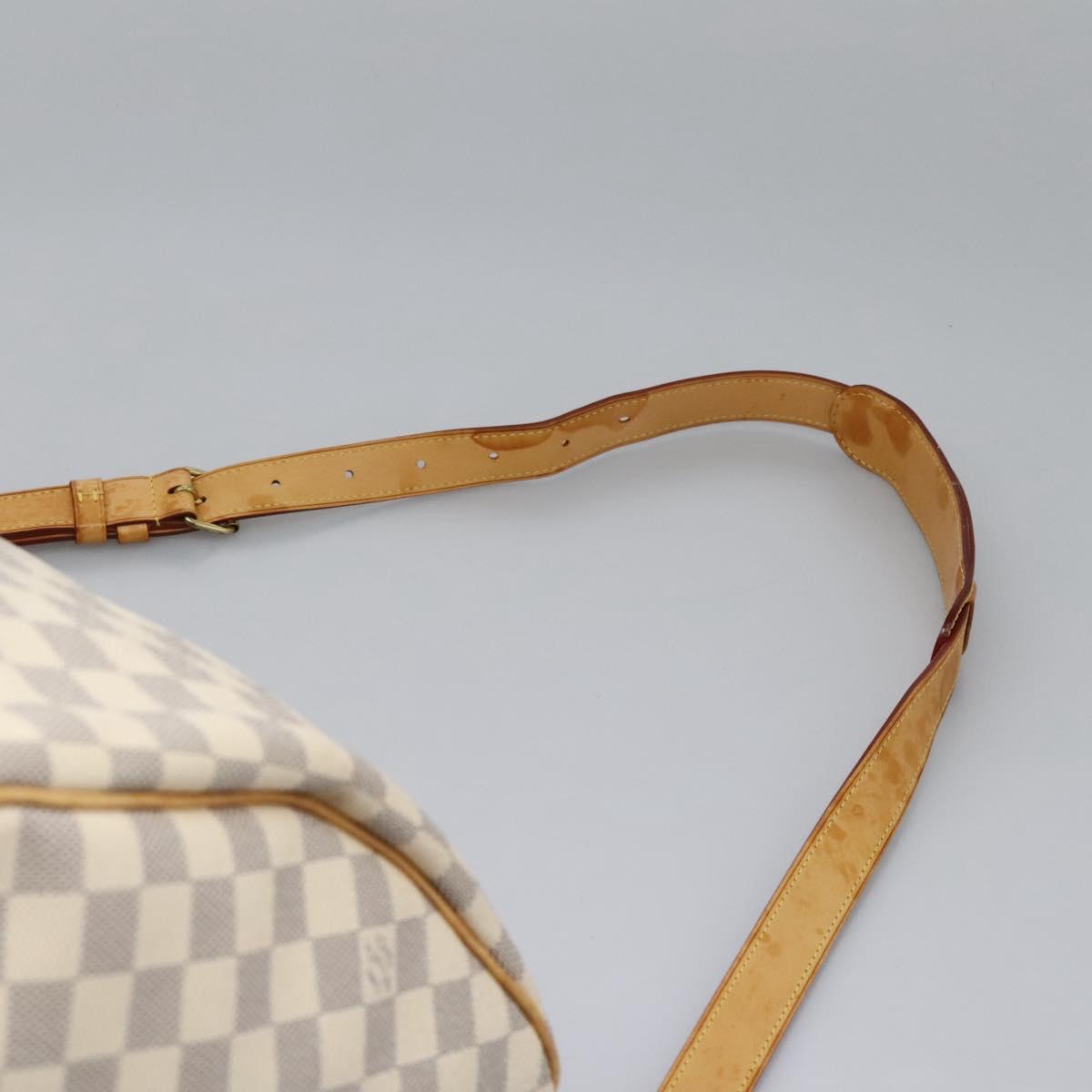 Louis Vuitton Keepall Bandoulière 55, White, Canvas, travel