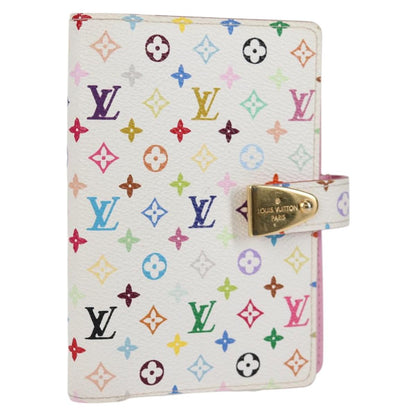 Louis Vuitton Agenda PM, White, Canvas, wallet