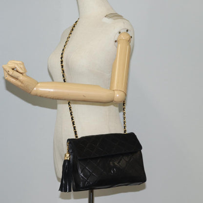 Chanel Coco Mark, Black, Leather, shoulder