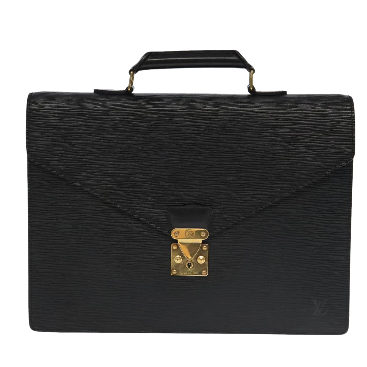 Louis Vuitton Ambassadeur, Black, Leather, briefcase