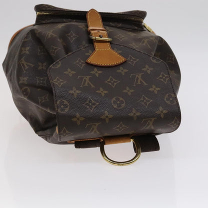 Louis Vuitton Montsouris, Brown, Canvas, backpack