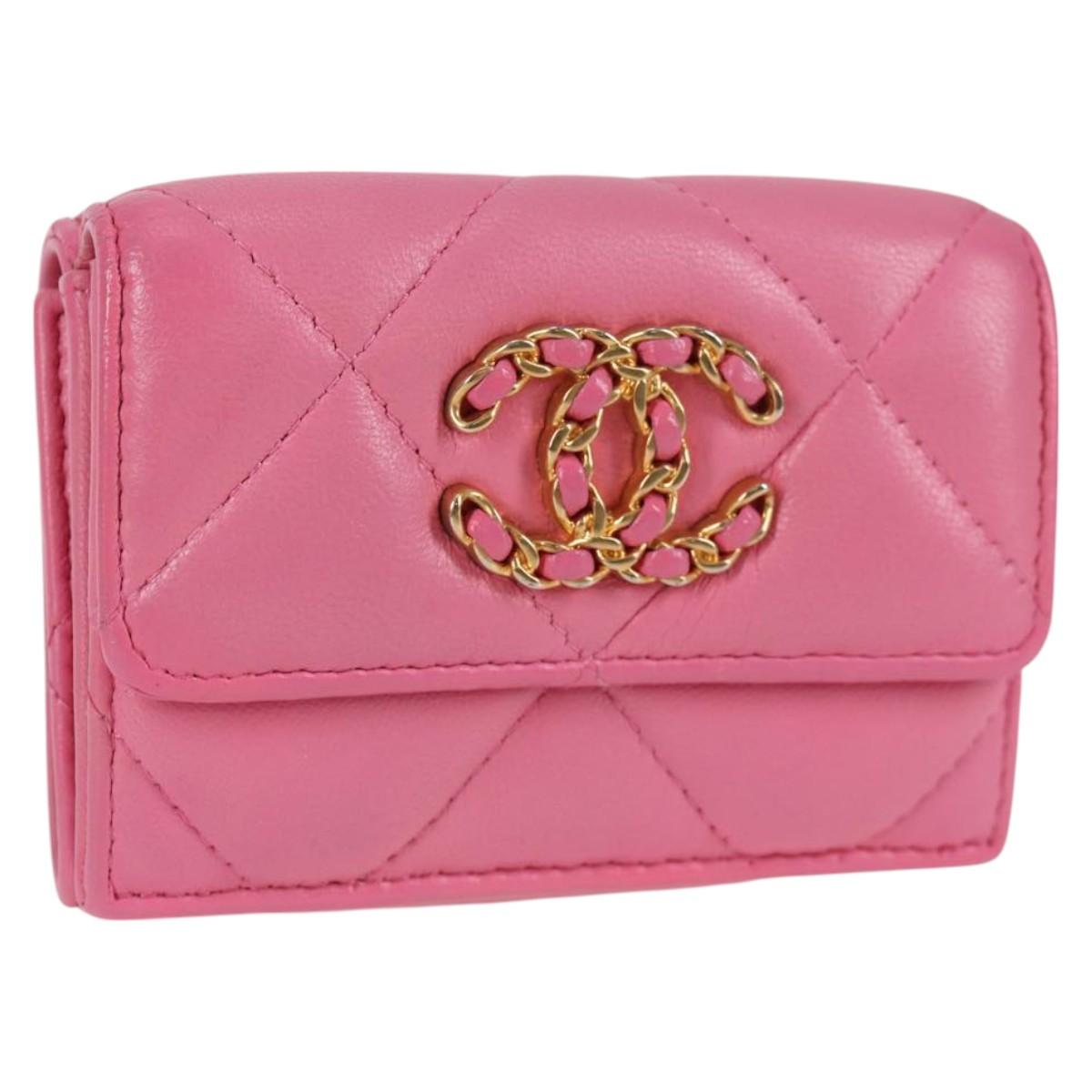 Chanel Chanel 19, Pink, Leather, wallet