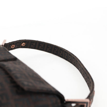 Fendi Baguette, Brown, Canvas, shoulder