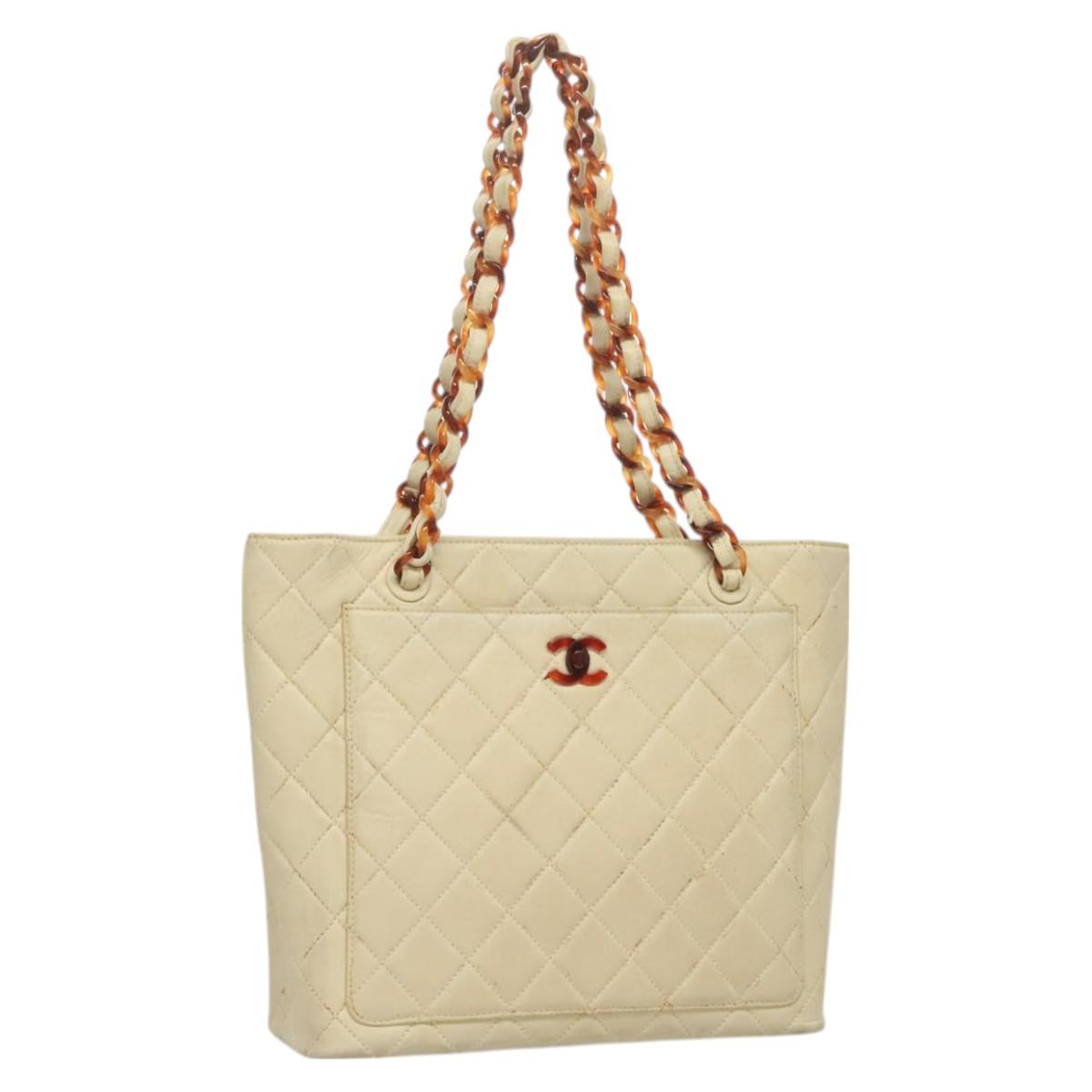 Chanel Shopping, Beige, Leather, tote