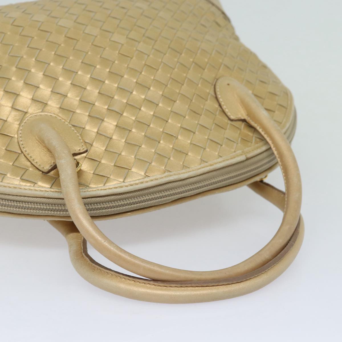 Bottega Veneta Intrecciato, Gold, Leather, handbag