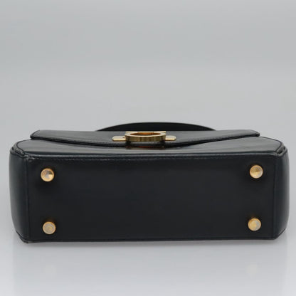 Salvatore Ferragamo Gancini, Black, Leather, handbag