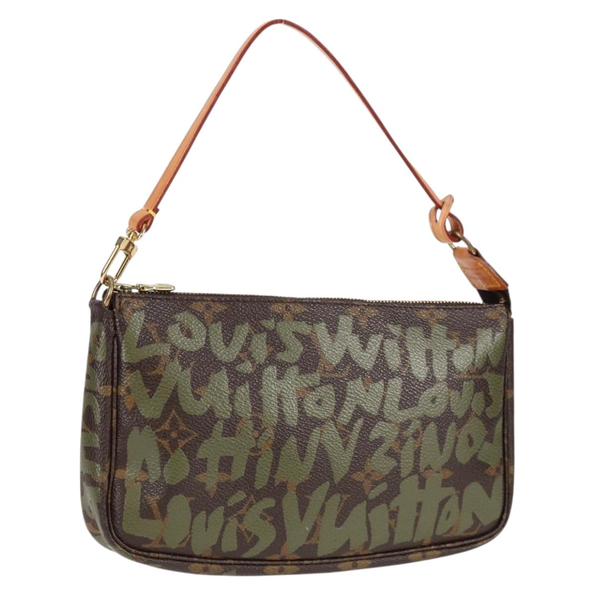 Louis Vuitton Pochette Accessoire, Brown, Canvas, clutch