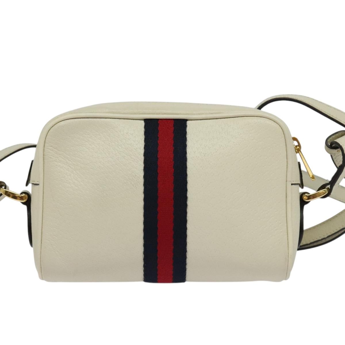 Gucci Ophidia, White, Leather, shoulder