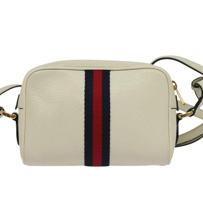 Gucci Ophidia, White, Leather, shoulder
