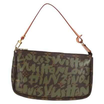 Louis Vuitton Pochette Accessoire, Brown, Canvas, clutch