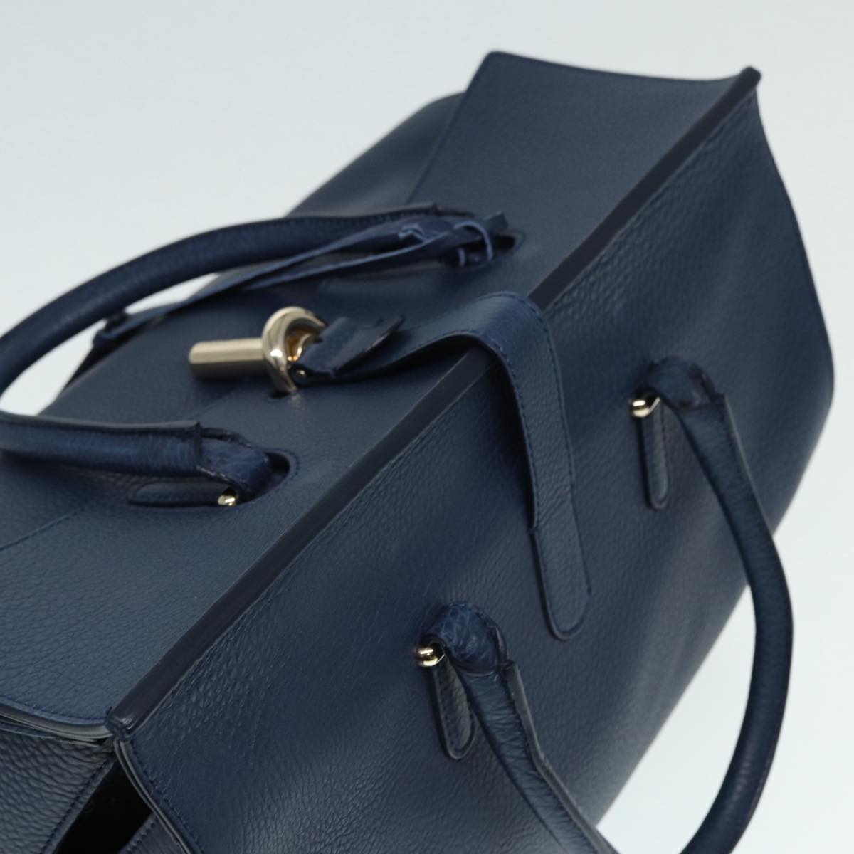 Balenciaga Tube, Navy, Leather, handbag