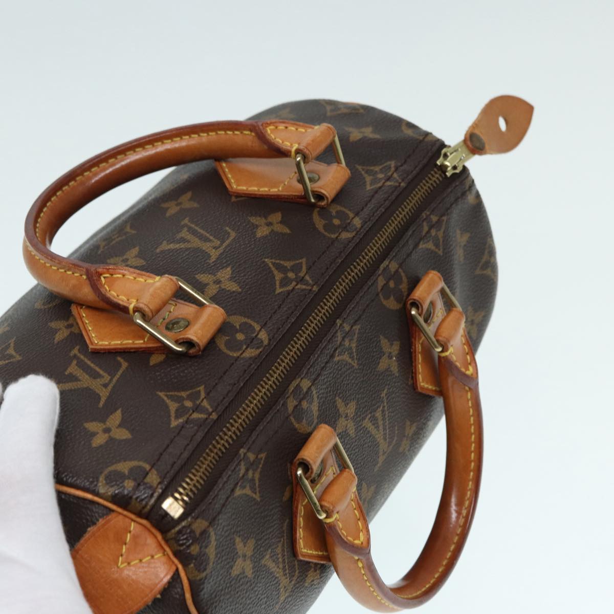 Louis Vuitton Speedy 25, Brown, Canvas, handbag