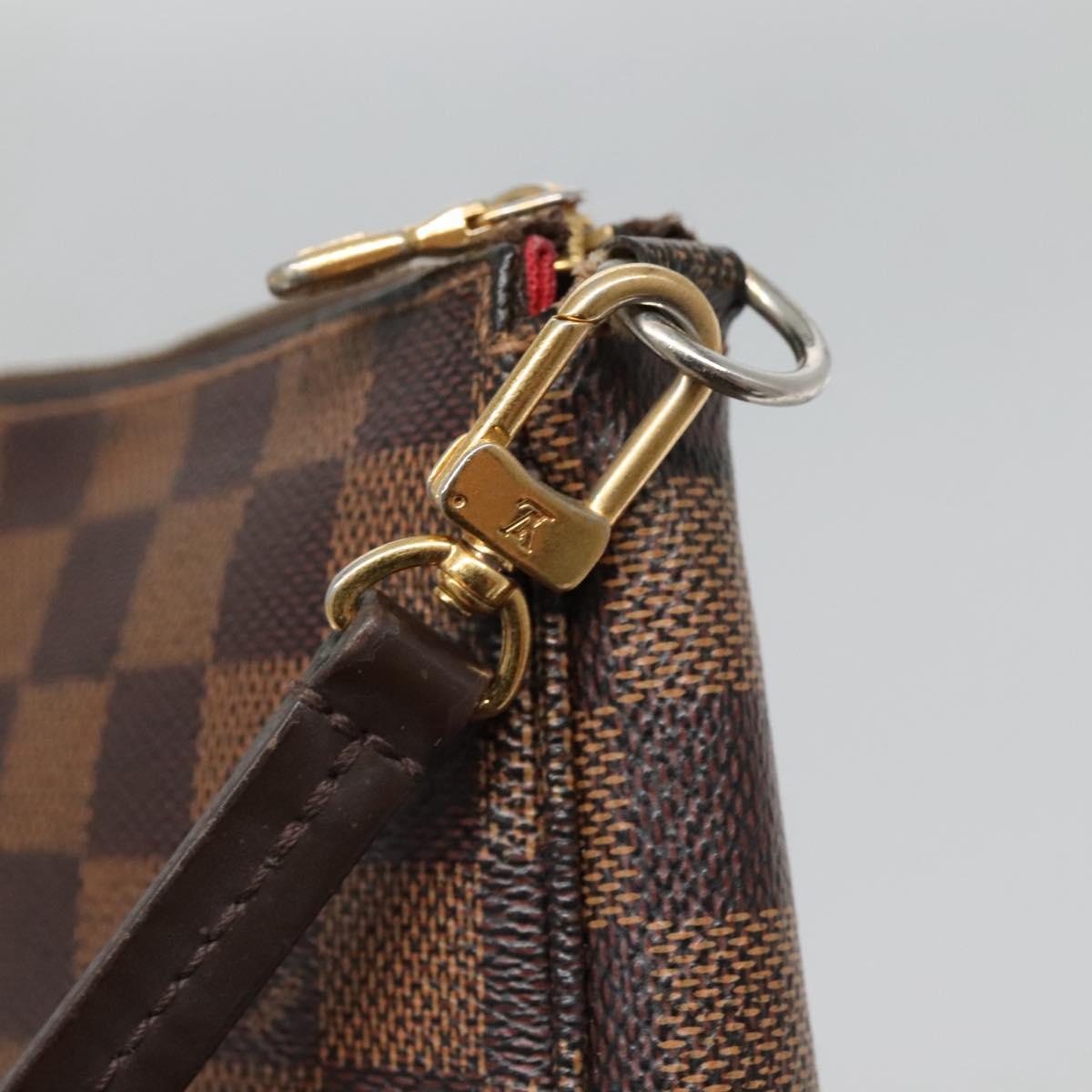 Louis Vuitton Pochette Accessoire, Brown, Canvas, clutch