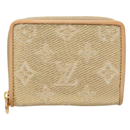 Louis Vuitton Zippy coin purse, Gold, Canvas, wallet
