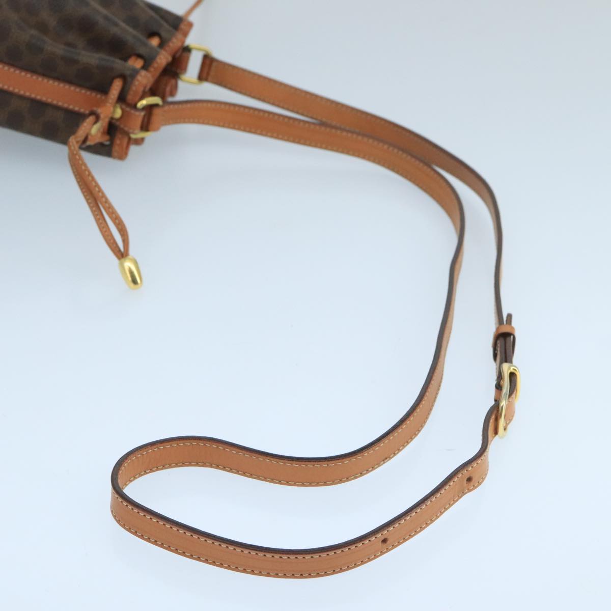 Céline Macadam, Brown, Canvas, shoulder