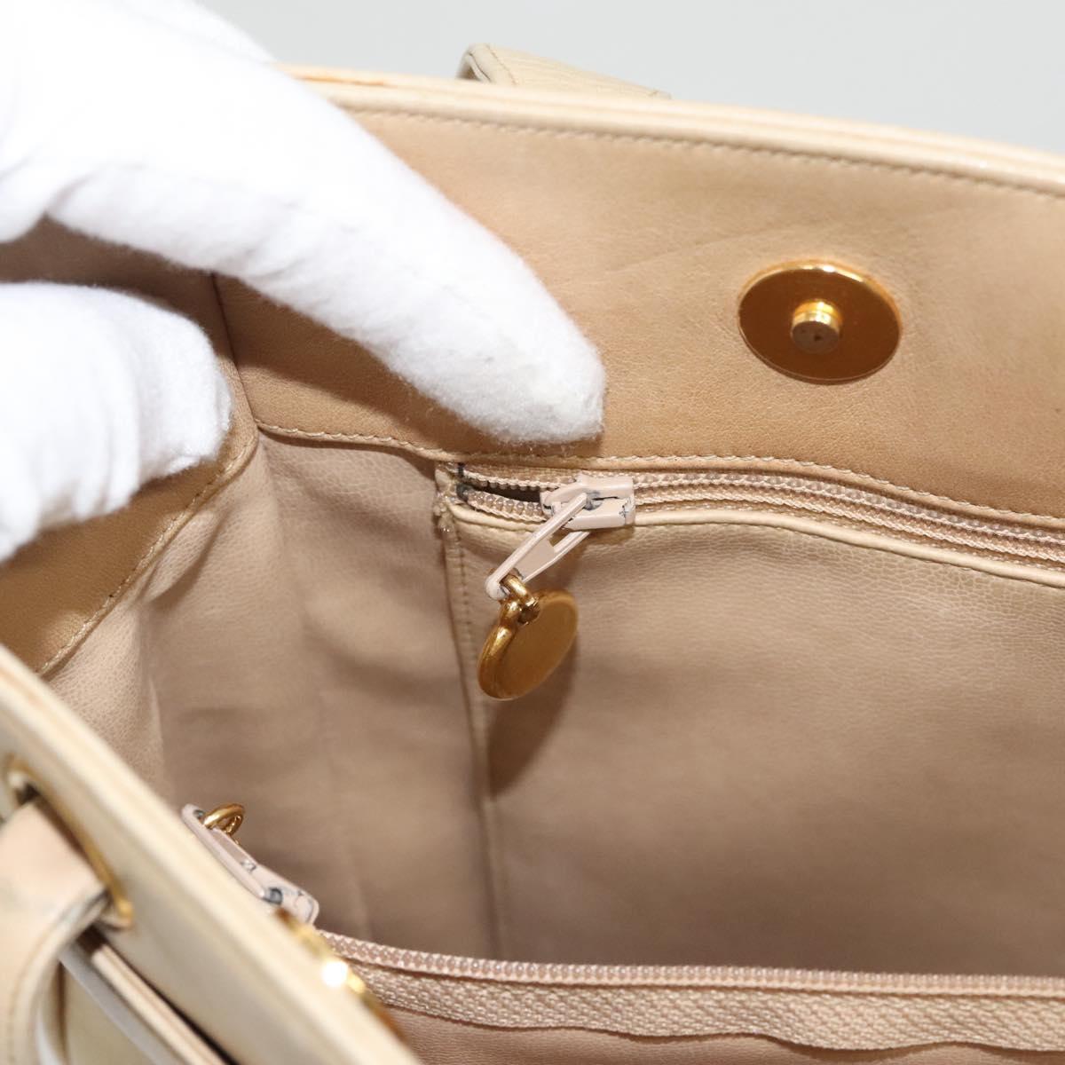 Chanel Coco Mark, Beige, Leather, shoulder