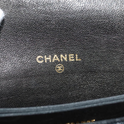Chanel Wallet On Chain, Black, Leather, wallet
