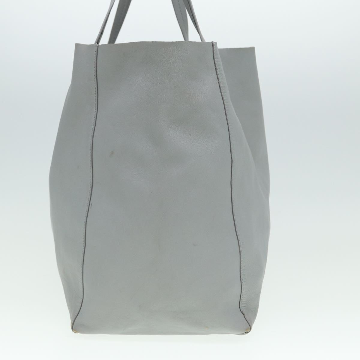 Céline Cabas Horizontal, Grey, Leather, tote