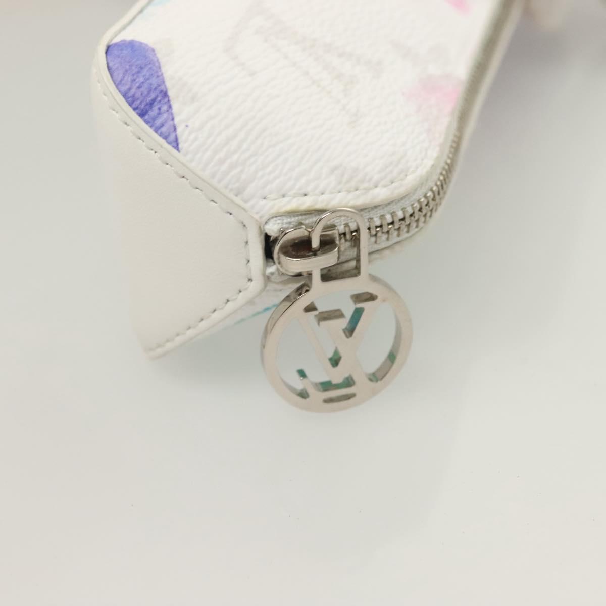 Louis Vuitton Trousse Elizabeth, White, Canvas, wallet