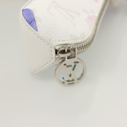Louis Vuitton Trousse Elizabeth, White, Canvas, wallet