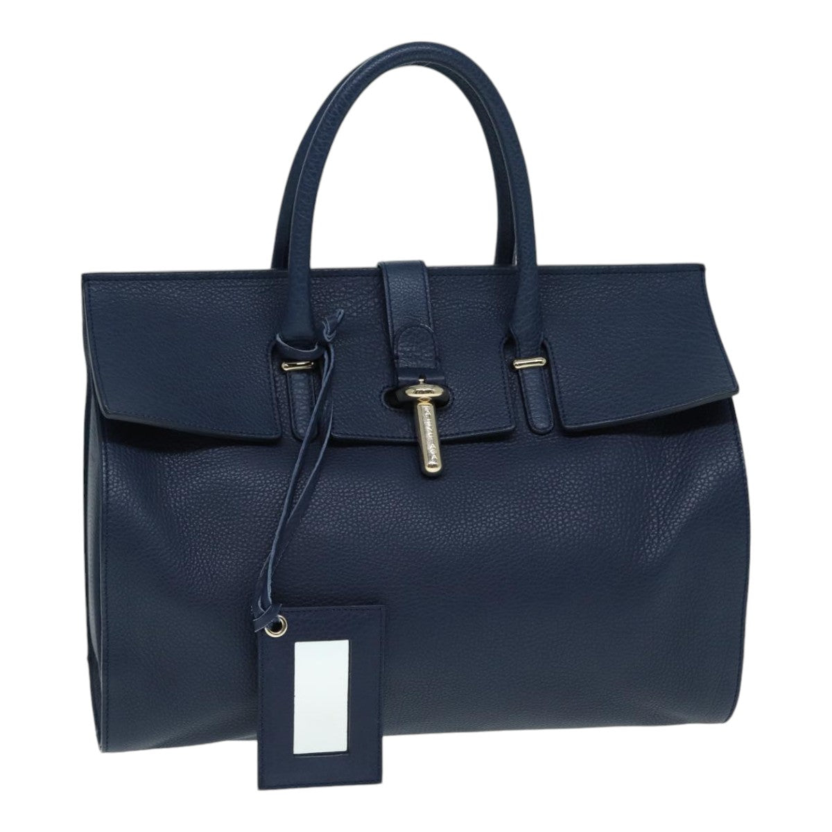 Balenciaga Tube, Navy, Leather, handbag