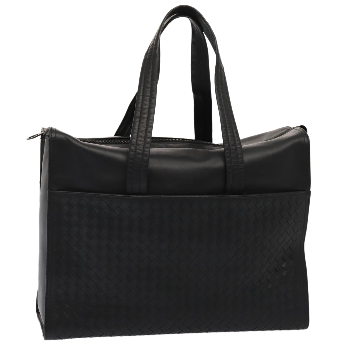 Bottega Veneta Intrecciato, Black, Leather, tote