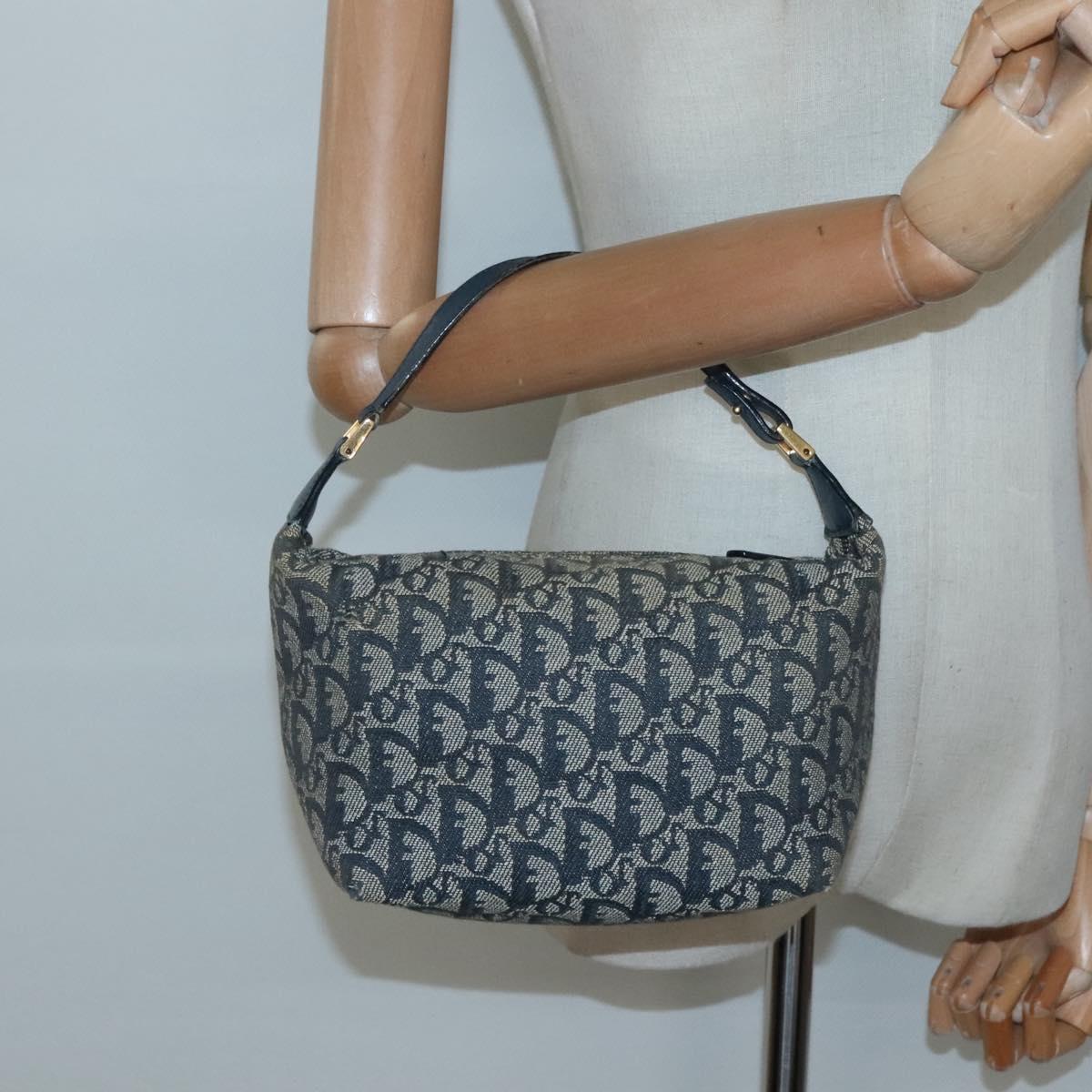 Dior Trotter, Navy, Canvas, handbag