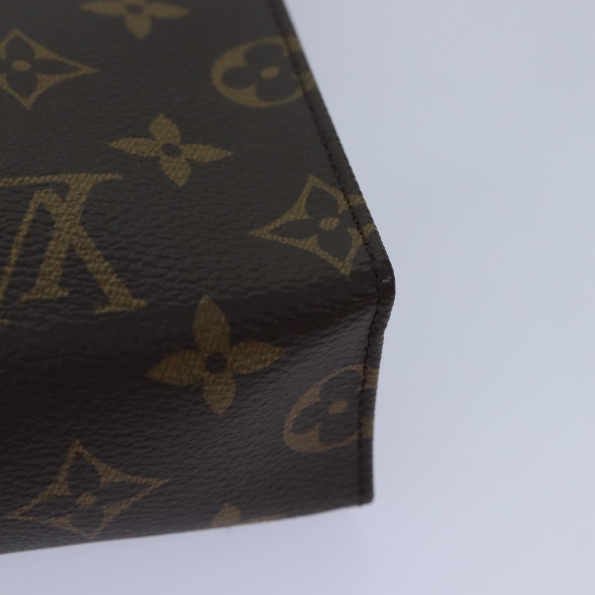 Louis Vuitton Poche Toilette, Brown, Canvas, clutch