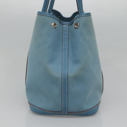 Hermès Garden Party, Blue, Canvas, tote