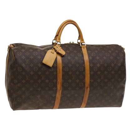 Louis Vuitton Keepall Bandoulière 60, Brown, Canvas, travel