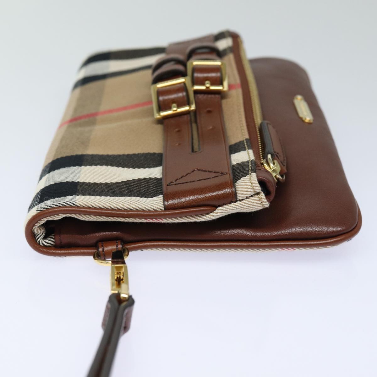 Burberry Nova Check, Brown, Canvas, clutch